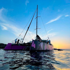 Catamaran sailing